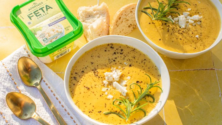 Roasted Butternut Feta Soup